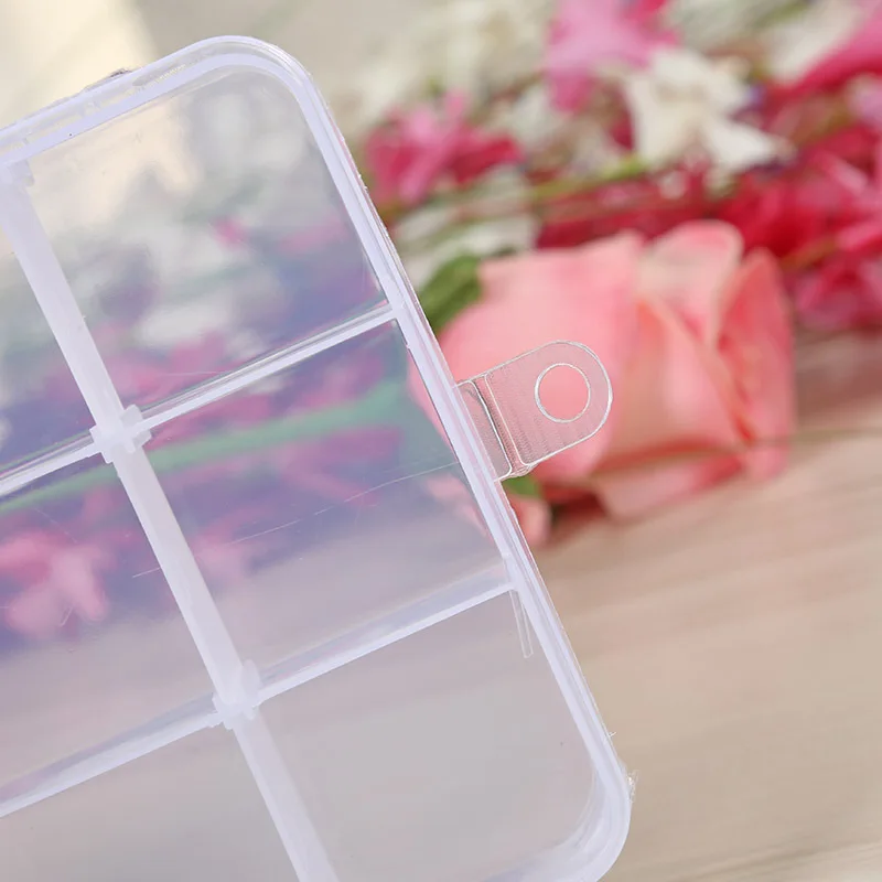 Регулируемый прозрачная пластиковая емкость для хранения Коробка для терминала небольшой компонент ювелирные изделия коробки