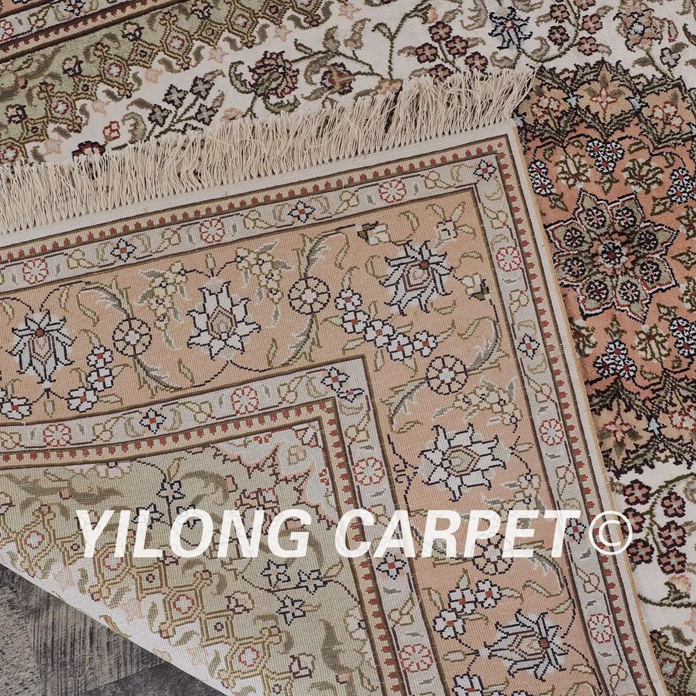 Yilong 4'x6' турецкий ковер шелк традиционный ручной Vantage Античная шелковые персидские ковры (SL117B4x6)