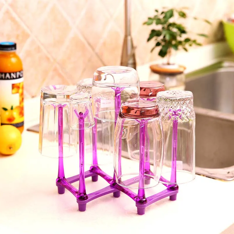 Foldable Baby Bottle Drying Rack Storage Feeding Portable Folding Rack Dry Travel Water Mug Drainer Cup Stand Glass Holder Shelf