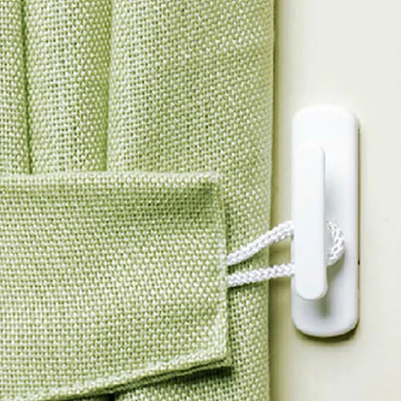 2pcs/set simple Curtain Hook Durable Paste type plastic Curtain Fixed