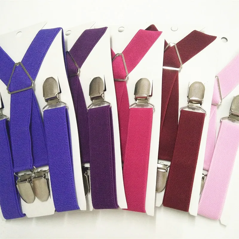 2.5*65CM S Size Adjustable Strap X Back Baby Boy Suspenders 4 strong Clips on Kids Braces Suspender Hold Trousers Boys girls