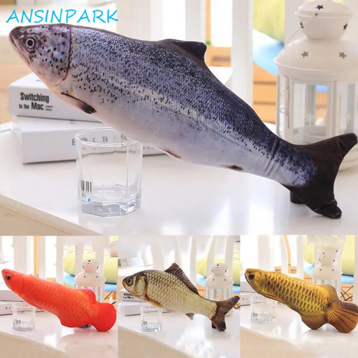 ANSINPARK креативный плюшевый 3D Карп модель игрушка для кошки подарок милая имитация рыбы игрушка для домашних животных подарок кошка мята рыба плюшевая кукла подушка t999
