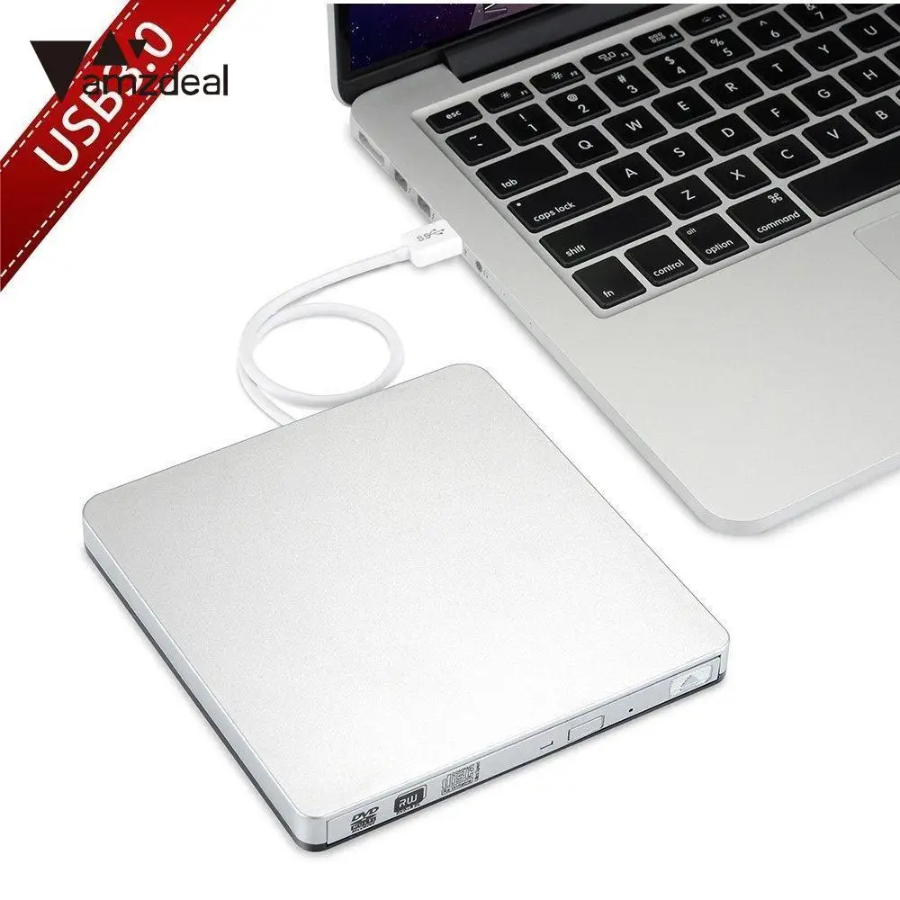 

amzdeal Portable USB 3.0 External DVD RW Drive Burner Writer For Laptop Notebook Professional Quality