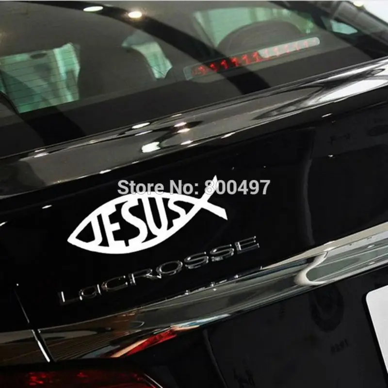 10 x Creative Car-covers Christianity Jesus Shape of Fish Sticker Decoration Decals for VW BMW Benz Peugeot Renault Ford Toyota |