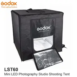 Godox Мини светодиодный Фотография Студия Стрелялки Палатка 60*60*60 см LST60 3 шт. светодиодный лампа группа Мощность 60 Вт 15000 ~ 19000 люмен с сумка