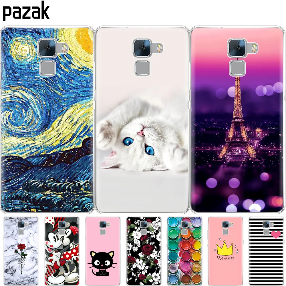 

Silicone phone Case For huawei honor 7 soft tpu silicon Phone Back cover full 360 Protective colorful new cases pop