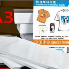 Тепла переводная сублимационная бумага 100 шт для non-хлопкового материала A3 Размер
