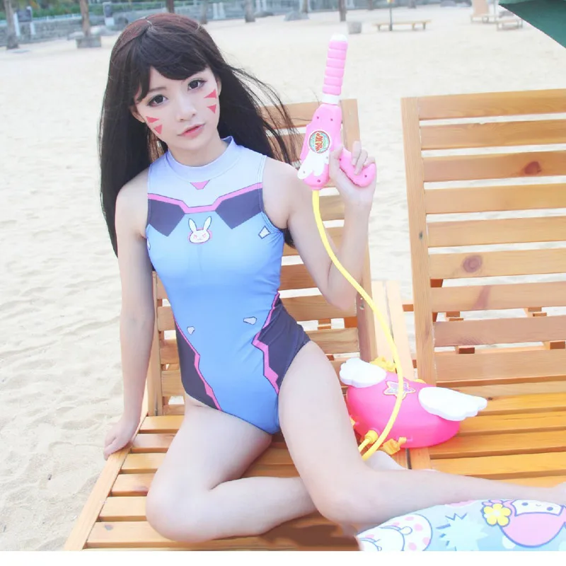 Купальные костюмы для косплея D.VA sukummizu спандекс купальник DVA костюм аниме косплей