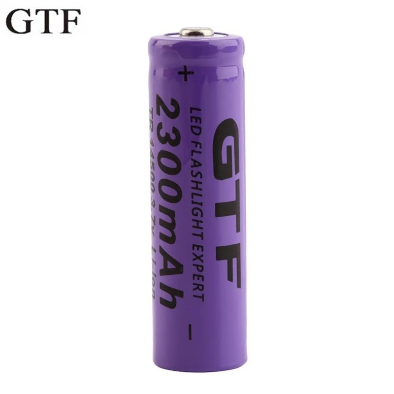 

GTF 14500 3.7V 2300mAh Li-ion Battery For Flashlight Torch electronic product 14500 lithium Rechargeable batteries drop shipping