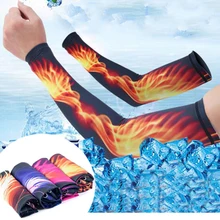 Солнцезащитный ледяной ткань рукав пожарный напечатанный охлаждающий рукав чехол для вождения Гольф велосипед езда Бег защитный