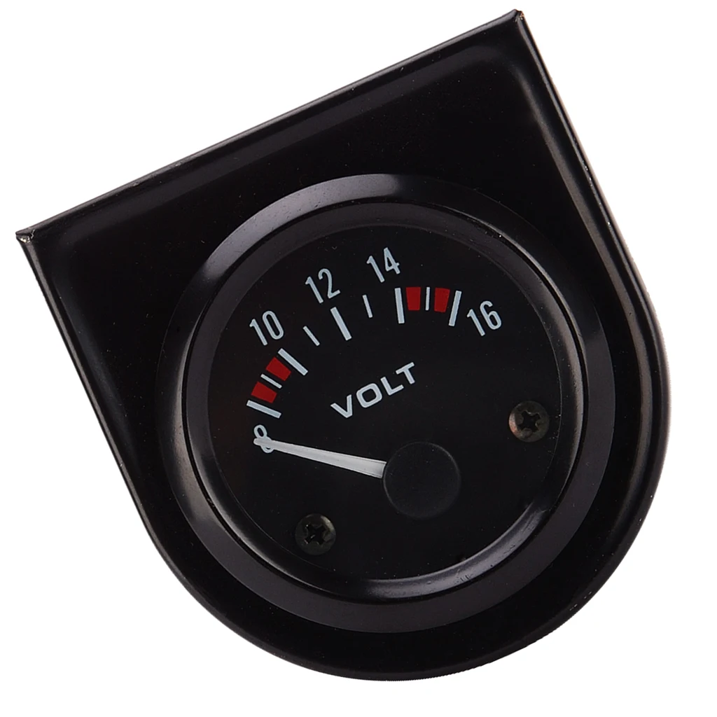 1Piece Classic Car 2' 52mm 8-16 Voltmeter Gauge Illuminated Universal Volt Meter Black For Automobile
