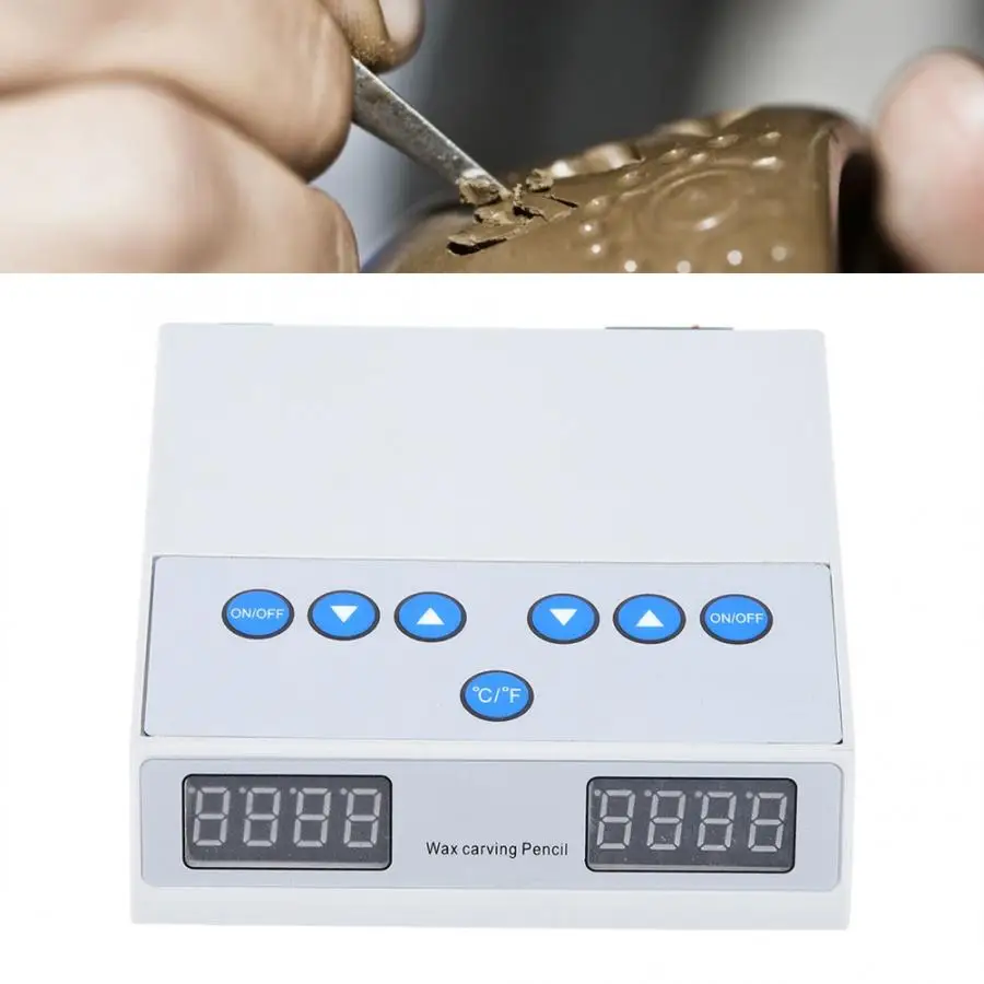 

Eyebrow Trimmer Double Pen Electric Waxer Carving Knife Wax Carving Pen Machine Dental Tool (EU Plug) Eyebrow Trimmer