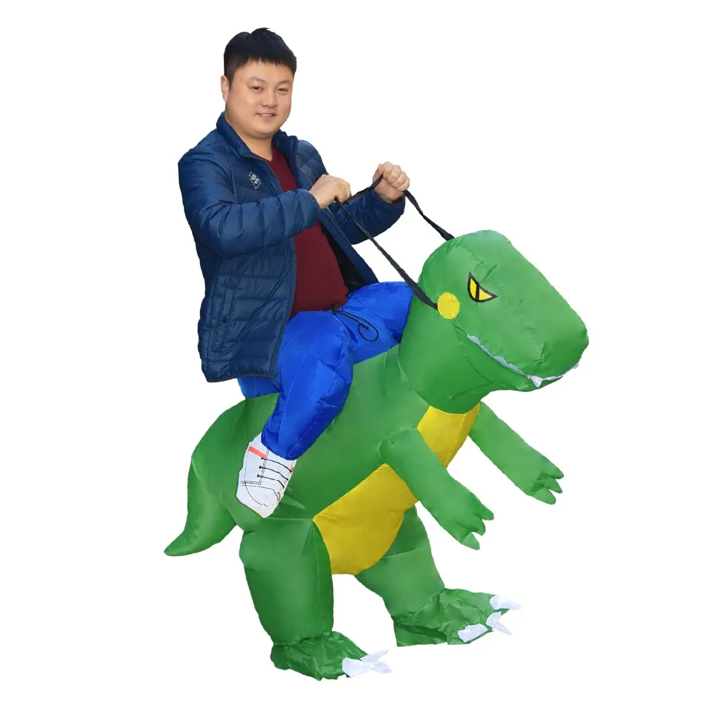 

Fancy Dress Purim Halloween Cosplay Green Inflatable Dinosaur Costumes for Kids Girls Boys Cowboy