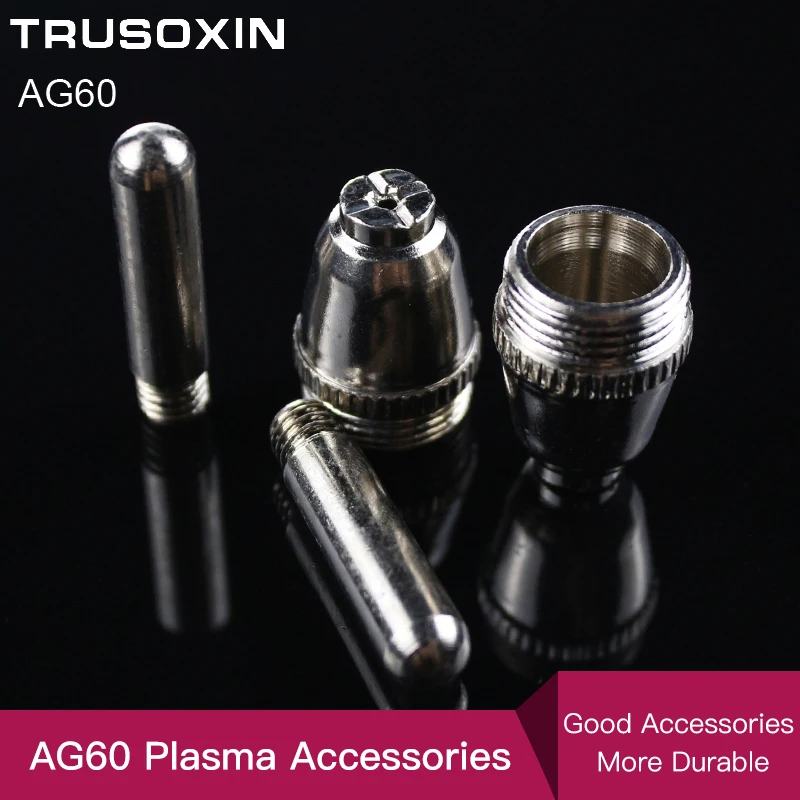 20PCS Air Plasma Cutter AG-60 Cutting torch/gun Head Consumable For CUT40/50/60A Accessories Tips Electrodes