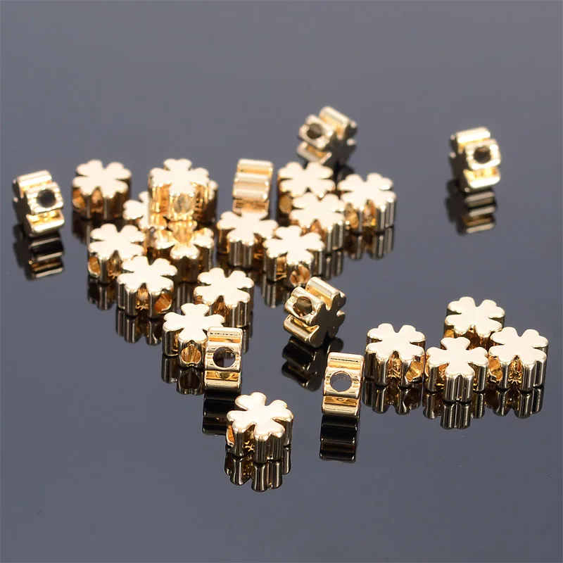 

Miasol 5X3MM Gold Rhodium Plating Brass Copper Clover Spacers Charm Beads For Diy Jewelry Making Finding Accessories