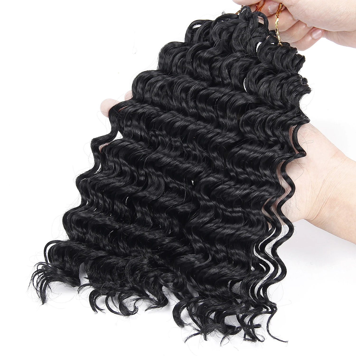 Ombre Braiding Hair Synthetic Extensions 3pieces/pack 10'' Freetress Deep Wave Crochet Hair Braid