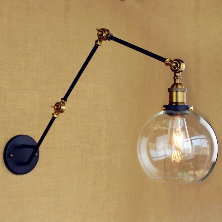 Antique Loft Retro Industrial Wall Lamp Vintage With Adjustable Swing Long Arm Wall Lights Edison Wall Sconce Lampe Murale Antique Loft Retro Industrial Wall Lamp Vintage With Adjustable Swing Long Arm Wall Lights Edison Wall Sconce Lampe Murale