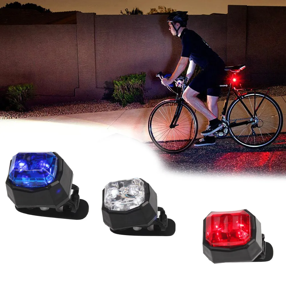 Bike Bicycle Cycling Lights 2 LED 3 Mode Tail Light Safety Flashing Rear Lights 