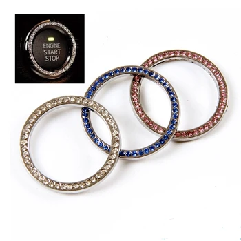 

Car-styling Start Stop Button Ignition Key Ring For Hyundai Santa Fe Veracruz Mistra Tucson Veloster Rohens AZERA Avante