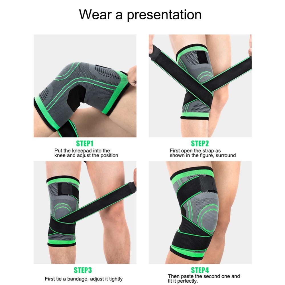 Knee Support Professional Protective Sports Knee Pad Breathable Bandage Knee Protector Brace Running Basketball tenis masculino