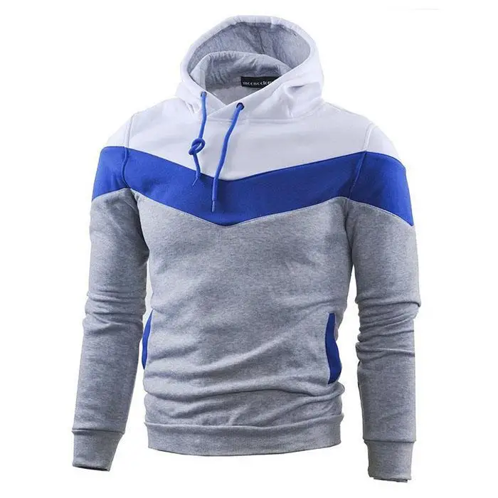 Autumn Casual Men's Skateboarding Hoodies Multicolor Splice Pullovers Sport Hoodie Man Gym Fitness Casual Long Sleeve Coat