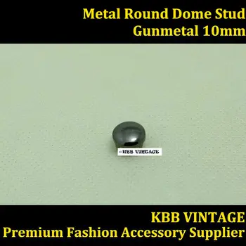 

Punk DIY Metal Round Dome Stud 10mm in Gunmetal with 4 Prongs Claws for Leather Craft/Bag/Shoe/Clothing/Cap/Jacket