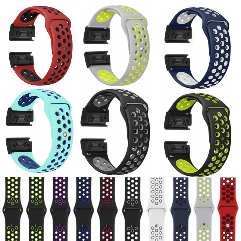 Garmin Fenix 3 Watch Band, 26MM Sport Silicone Rubber Watch Strap for Fenix 3/Fenix 3 HR Replacement Wristband for Fenix 5 Wrist Garmin Fenix 3 Watch Band, 26MM Sport Silicone Rubber Watch Strap for Fenix 3/Fenix 3 HR Replacement Wristband for Fenix 5 Wrist