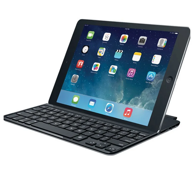 

Logitech Ultrathin Wireless Bluetooth Keyboard Mini Case Cover iK710 smart wake slim tablet tablet stand for Apple iPad Air / 5