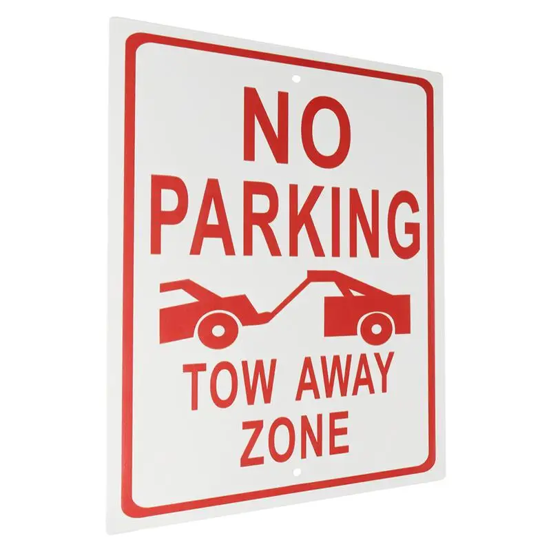 Новый Алюминий Сплав Нет парковки-буксировки от зоны Предупреждение знак на рабочем месте Детская безопасность безопасности