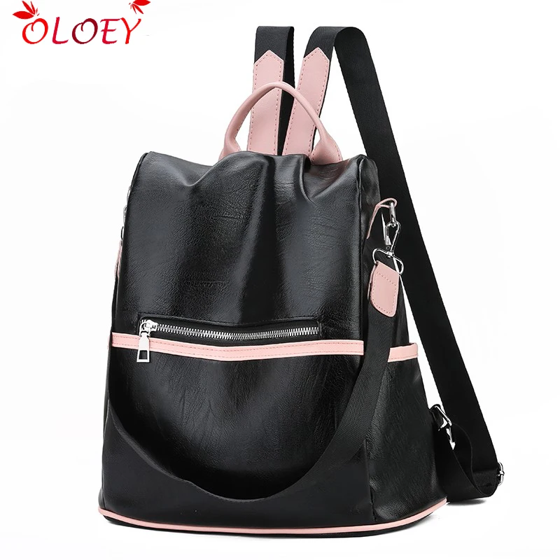 

Bags for women backpack wild fashion High quality luxury PU leather women's backpack 2019 new high capacity black student bag