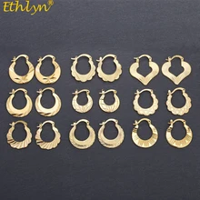 Ethlyn эфиопские/африканские милые серьги для девочек/детей/дам золотого цвета ювелирные изделия маленькие серьги Подарки E102