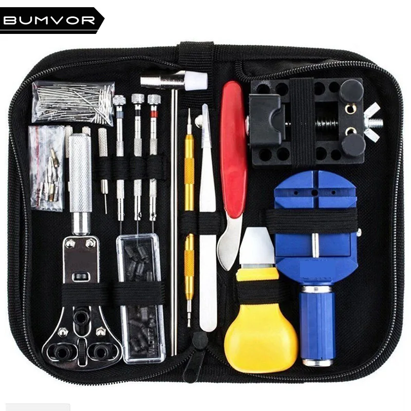 

Watch Repair Kit 18 Pcs Watch Tool Kit Spring Bar Tool Watch Band Link Pin Remover Tool Set with Zipper Case