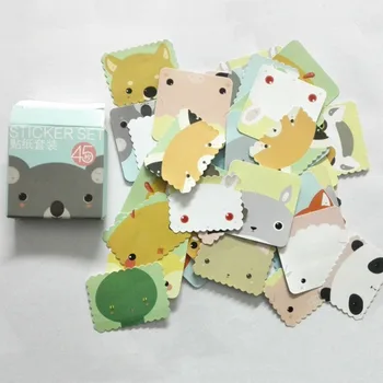 

135pcs Cute Animal Paper Sticker Gift Packing Box Sealing Diary Scrapbooking Baking DIY Decor Kawaii Stationery School Supply