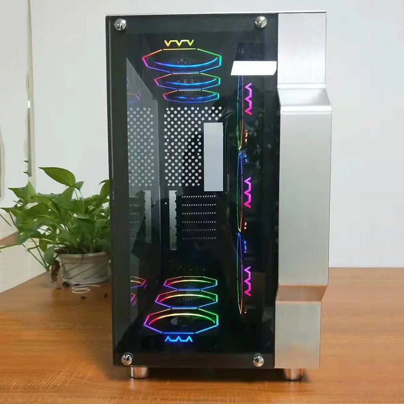 Чехол для компьютера PC охлаждающий вентилятор светильник RGB регулируемый светодиодный светильник 120 мм кулер вентилятор светильник QJY99