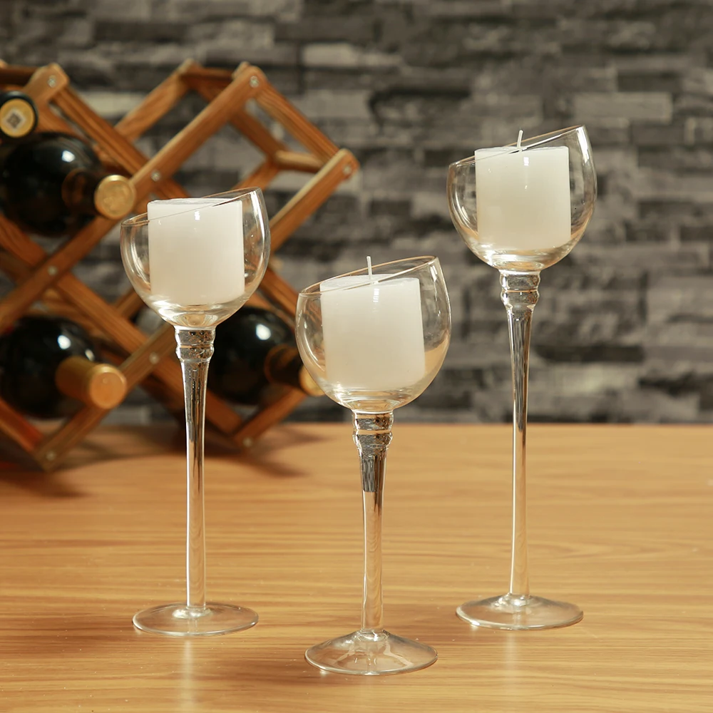 Wine glass candlestick Wine glass candlestick