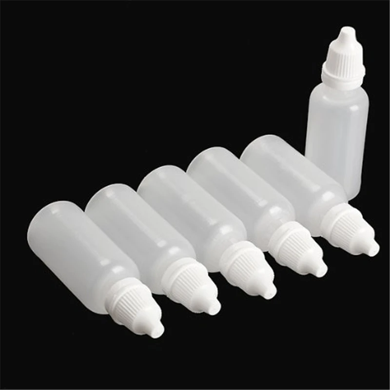 

50Pcs Empty Plastic Squeezable Dropper Bottles For Solvents Light Oils Paint Essence Electronic Cigarettes Eye Drops Saline