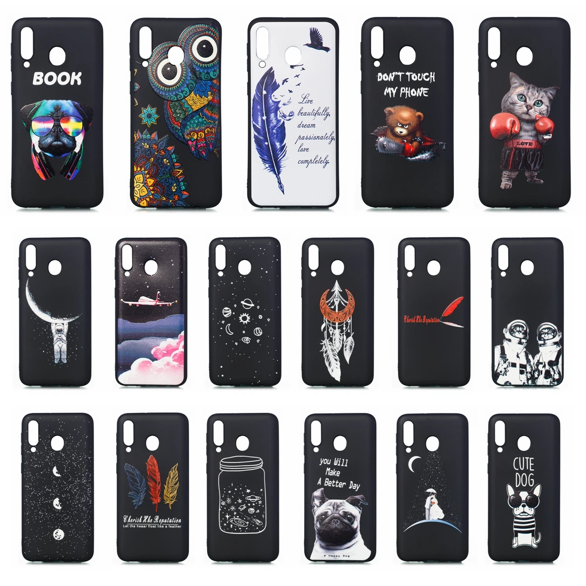 Soft TPU Silicone Case Cover For Samsung Galaxy M30 M 30 Back Phone Shells Bumper bags Pattern Paint Cases Coque |