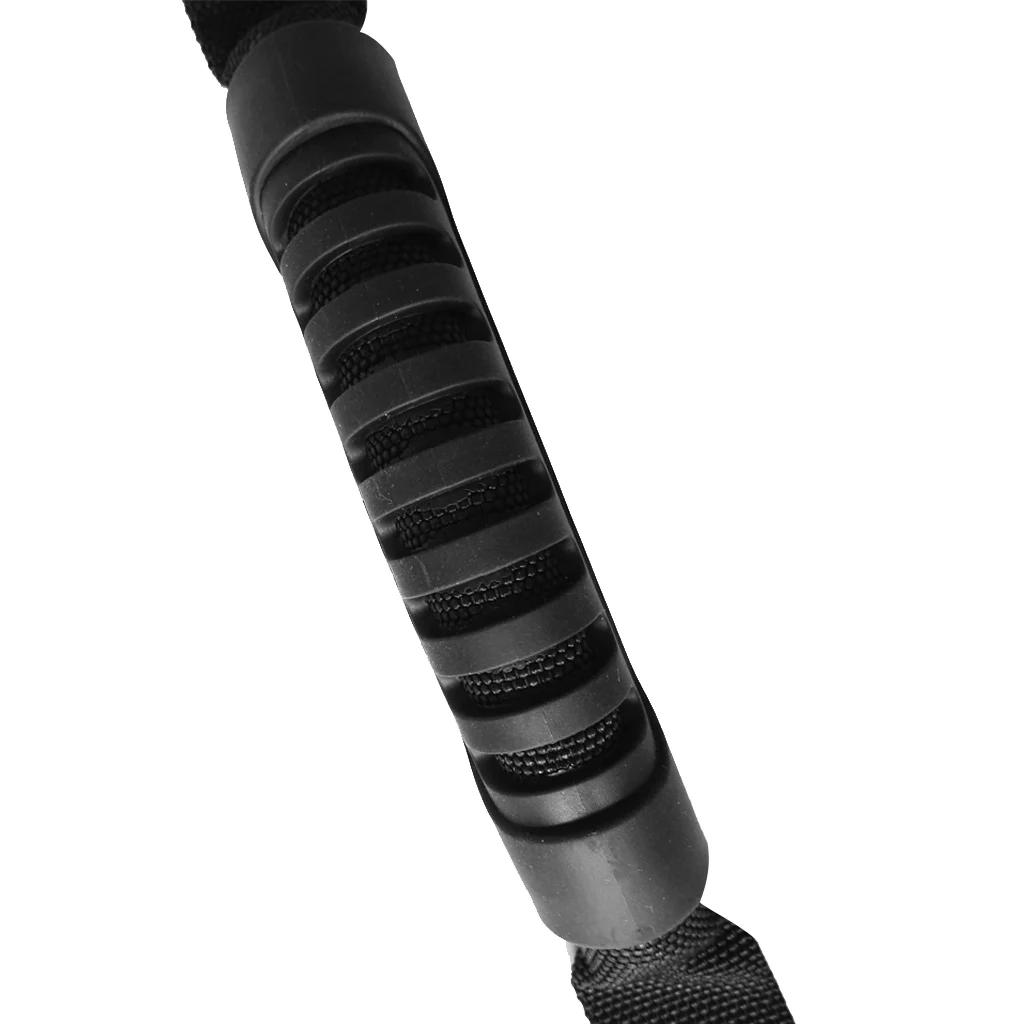 2 Pieces Rubber Kayak Side Paddle Handles Mount Carry Handle Webbing Hand Fittings Rowing Boats Accessory Black