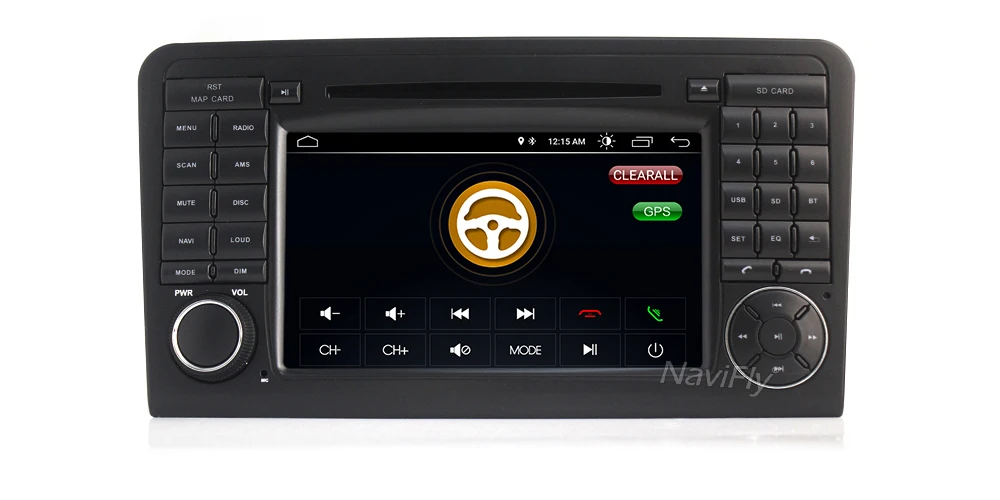 Best Navifly 2din Car dvd player GPS Navigation Android 8.1 For Mercedes Benz ML CLASS W164 ML300 ML350 ML500 GL X164 GL320 Radio Map 15