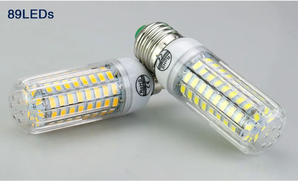 E27 светодиодный светильник 5730 SMD СВЕТОДИОДНЫЙ кукурузная Лампа 220V 24 30 42 64 80 89 108 136 светодиодный s Focos Luz E14 светодиодный Bombillas Светильник лампы ампулы светильник Инж