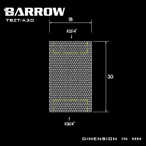 Барроу G1 / 4 ''гнездо к гнезду (расширитель 30 мм) PC система водяного охлаждения