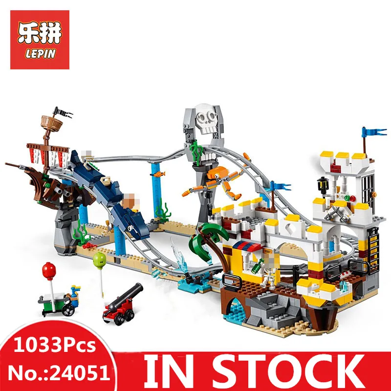 

LEPIN 24051 1033Pcs Pirate Roller Coaster Building Blocks Bricks Compatible wiht 31084 Funny DIY Toys For Children Birthday