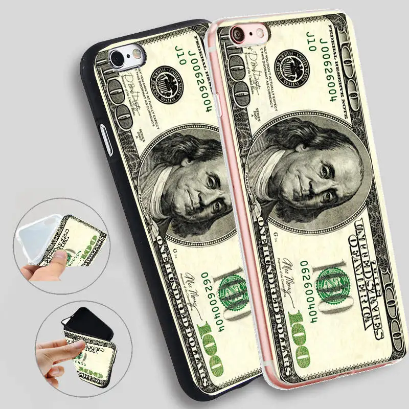 

Big Money 100 Dollars Silicone Cases For iphone 7 7plus for iphone 8 5S XR XS Max 5 SE 6 s 6s 6/7/8 plus X TPU Phone Case
