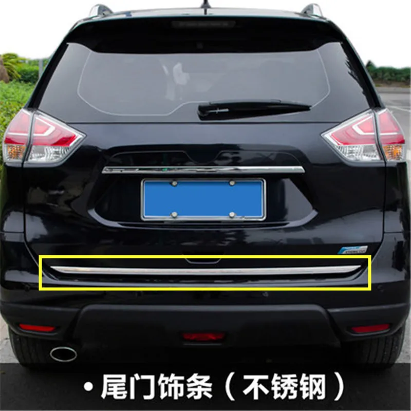 Аксессуары для Nissan x trail наклейка на дверь отделка задней двери из нержавеющей