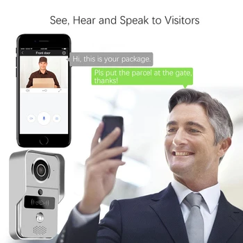 

Upgrade Mobile WiFi Wireless Video Door Phone intercom Doorbell Camera Night Vision Alarm Smart Home Wireless Visual Intercom