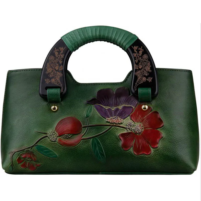 

LUOFEIHUA 2019 new ethnic style handbag Fashion shoulder messenger bag Vintage leather small square bag branded handbag