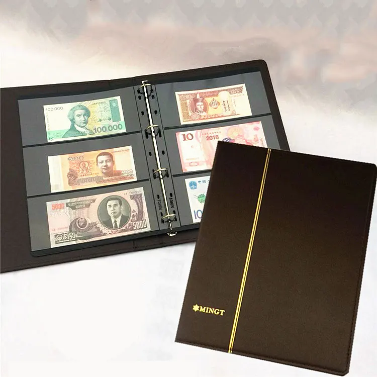 

31.5*25.5*4.5cm Leather For Coin Album Collection Book Commemorative Banknote Folder Portable Home Decor Business Gifts