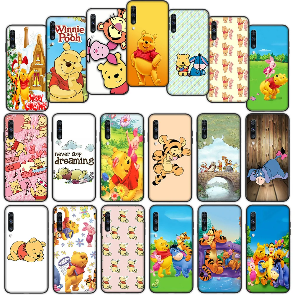 

Cartoon Winnie Pooh Bear Soft Cover Case for Samsung Galaxy A50 A6 Plus A7 A8 2018 A5 A9 A10 A30 A40 A70