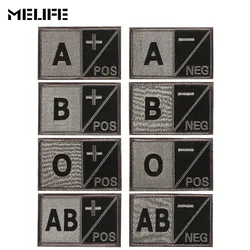 Souvenir 3D Embroidery Blood Type Patch For Group Military Tactical Patches A+ O+ B+ AB+ Positive A- B- AB- O- Negative badges