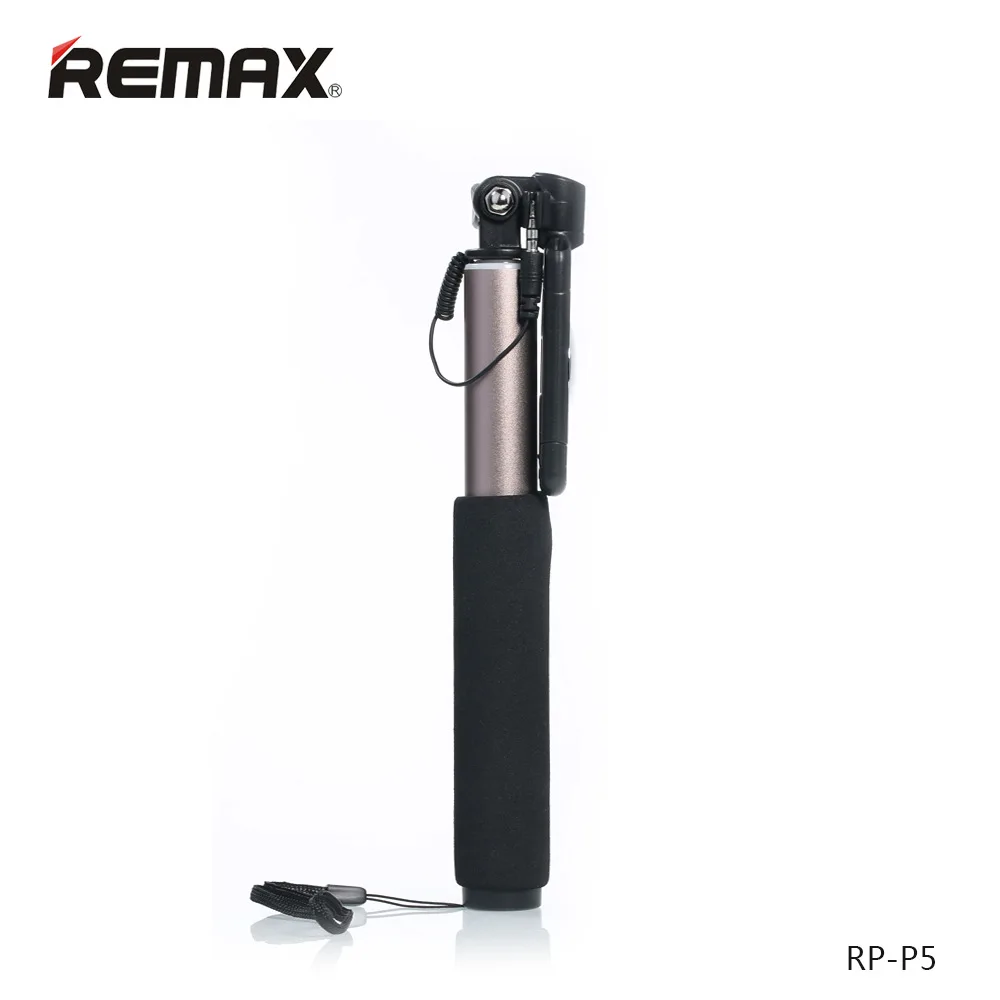 

Original REMAX Selfie Stick with wired monopod Aluminium Selfi Self Stick Extendable Handheld Shutter For Smart phone P5
